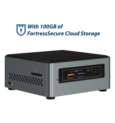 Intel NUC Mini PC, BOXNUC7I7BNH,w/100GB FortressSecure Cloud Storage ,1 Yr Free